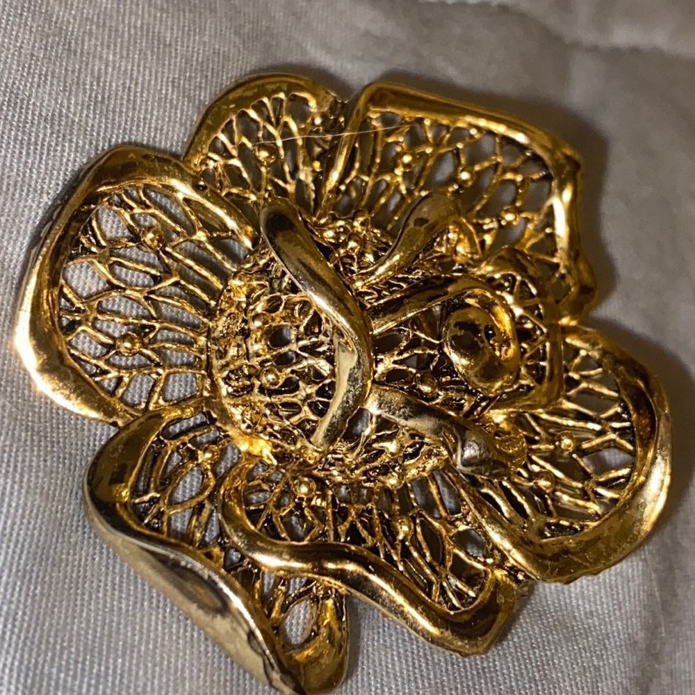 Beautiful gold tone brooch